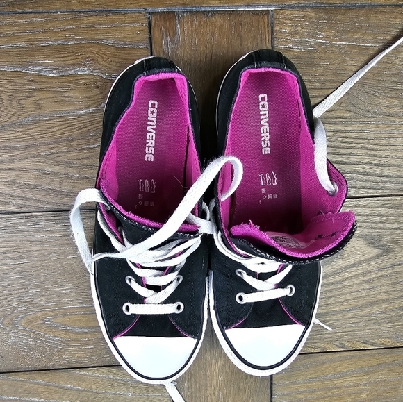 Converse Chuck Taylor All Star Double Tongue Sneakers,  Junior Size 4 - Picture 9 of 10